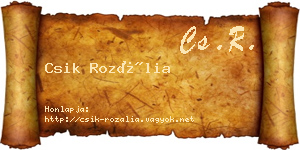 Csik Rozália névjegykártya