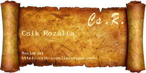 Csik Rozália névjegykártya