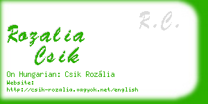 rozalia csik business card